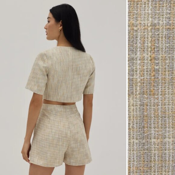 Love Bonito Denice Tweed Flare Shorts - Picture 5 of 12